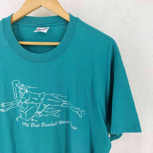 ヘインズ Hanes 90S USA製 大会両面プリント クルーネックTシャツ メンズ import:L
