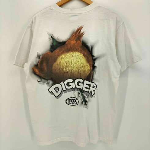 00s Chase Authentics ボディ スポーツ番組 DIGGER 騙し絵 プリント Tシャツ メンズ import:L