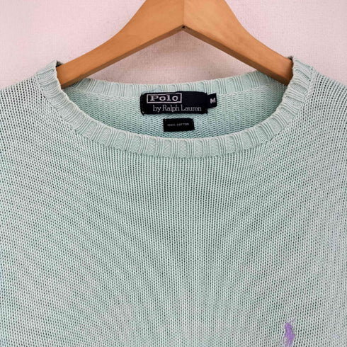 ポロバイラルフローレン Polo by RALPH LAUREN 90-00S スモールポニー刺繍 コットンニット メンズ import:M