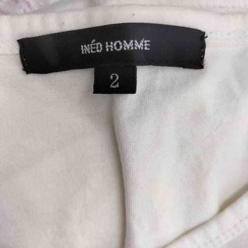 イネドオム INED HOMME フロントプリント 半袖 Tシャツ レディース JPN:2
