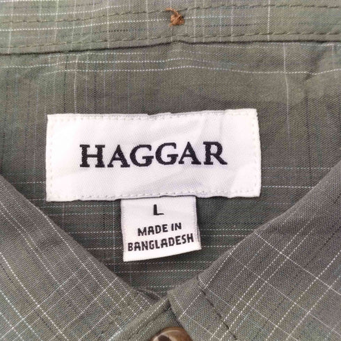 ハガークロージング HAGGAR チェック柄 ロングスリーブ BDシャツ メンズ JPN:L