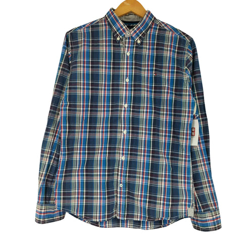 トミーヒルフィガー TOMMY HILFIGER チェック柄 長袖 BD シャツ メンズ import:L