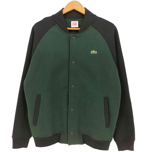 ラコステライブ Lacoste Live ロゴ ワッペン 裏起毛 スウェット スタジアム ジャンパー スタジャン メンズ 5