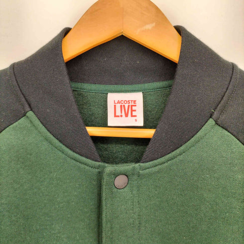 ラコステライブ Lacoste Live ロゴ ワッペン 裏起毛 スウェット スタジアム ジャンパー スタジャン メンズ 5