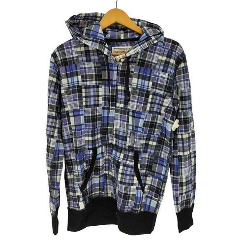 ユニクロ UNIQLO 00S オールドユニクロ ダブルジップ チェックパーカー Y2K メンズ JPN:L