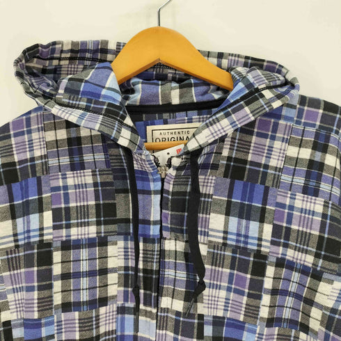 ユニクロ UNIQLO 00S オールドユニクロ ダブルジップ チェックパーカー Y2K メンズ JPN:L
