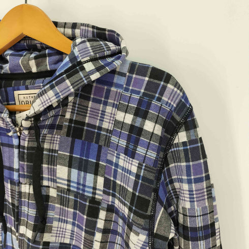 ユニクロ UNIQLO 00S オールドユニクロ ダブルジップ チェックパーカー Y2K メンズ JPN:L