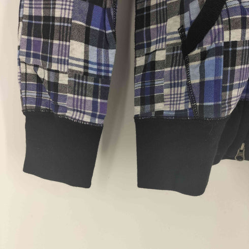 ユニクロ UNIQLO 00S オールドユニクロ ダブルジップ チェックパーカー Y2K メンズ JPN:L