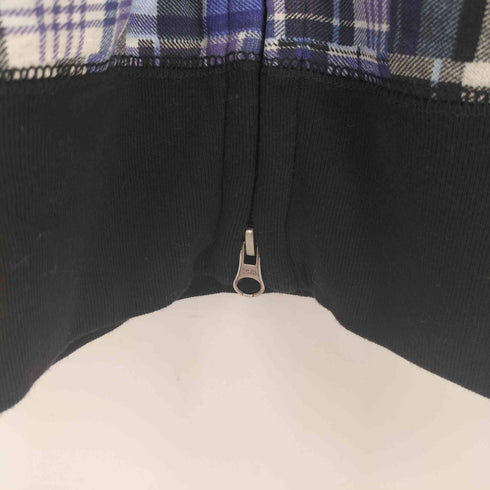 ユニクロ UNIQLO 00S オールドユニクロ ダブルジップ チェックパーカー Y2K メンズ JPN:L