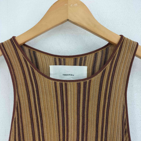 トゥデイフル TODAYFUL Stripe Knit Tanktop ストライプニットタンクトップ レディース FREE