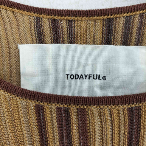 トゥデイフル TODAYFUL Stripe Knit Tanktop ストライプニットタンクトップ レディース FREE