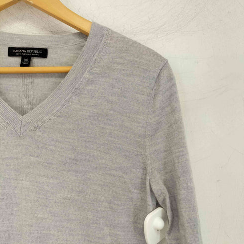 バナナリパブリック BANANA REPUBLIC MERINO WOOL Vネックニットセーター レディース import:XS