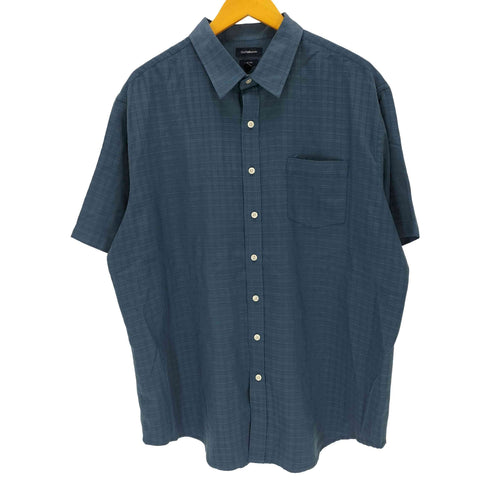 クラフトアンドバロー Croft&Barrow グリッド柄 半袖シャツ メンズ XL