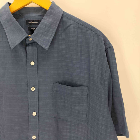 クラフトアンドバロー Croft&Barrow グリッド柄 半袖シャツ メンズ XL