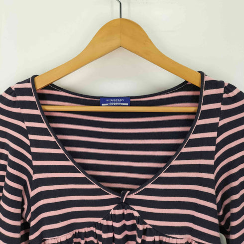 バーバリーブルーレーベル BURBERRY BLUE LABEL ボーダー チュニック コットン ワンピース レディース EUR:38