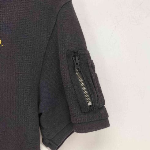 アルファインダストリーズ ALPHA INDUSTRIES ワッペン ショートスリーブ ポロシャツ メンズ JPN:L