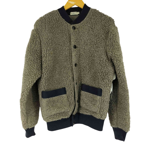 HELLER'S CAFE 1920s Utica Gray-Navy Old Fleece Pile Jacket フリースパイルジャケット メンズ
