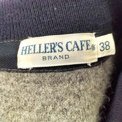 HELLER'S CAFE 1920s Utica Gray-Navy Old Fleece Pile Jacket フリースパイルジャケット メンズ