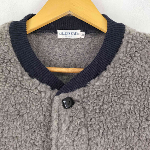 HELLER'S CAFE 1920s Utica Gray-Navy Old Fleece Pile VEST フリースパイルベスト メンズ US:38