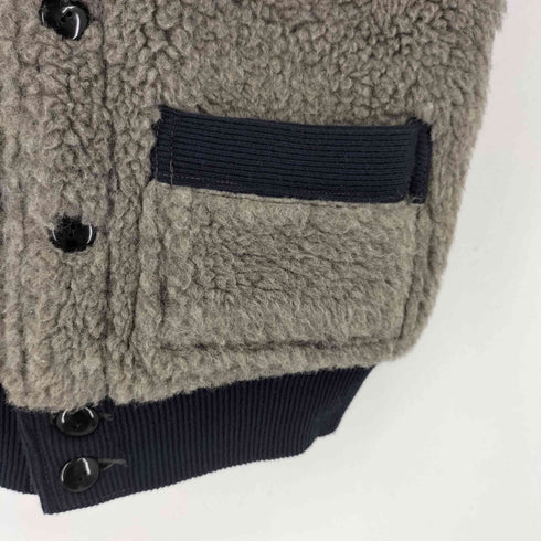 HELLER'S CAFE 1920s Utica Gray-Navy Old Fleece Pile VEST フリースパイルベスト メンズ US:38