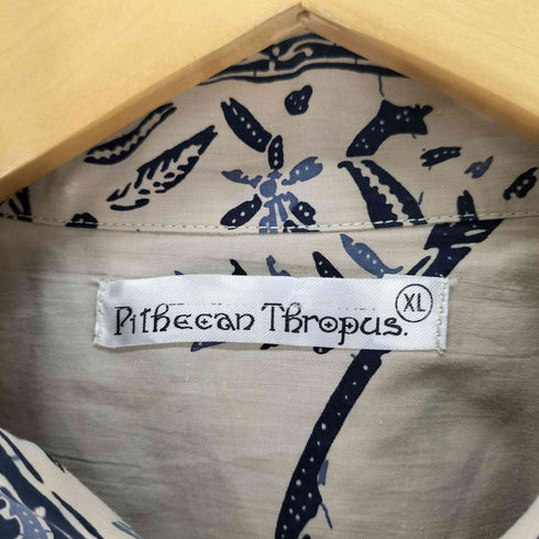 Pithecan thropus 総柄 開襟 アロハシャツ メンズ JPN:XL