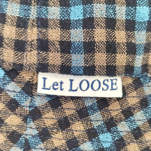 レットルーズ Let LOOSE ナイロン混 チェックメトロハット メンズ M