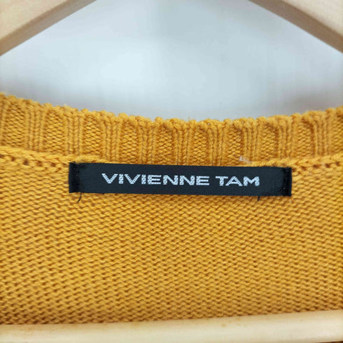 ヴィヴィアンタム VIVIENNE TAM 22AW 異素材 L/S ニット ワンピース レディース 38