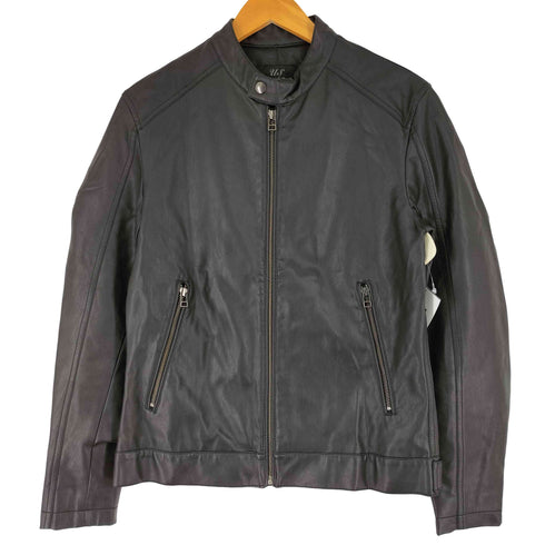 us フェイクレザー シングルライダースジャケット メンズ JPN:M