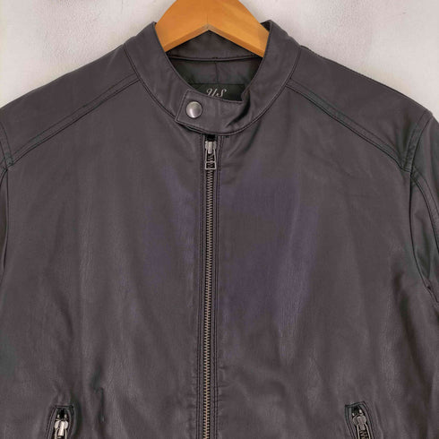 us フェイクレザー シングルライダースジャケット メンズ JPN:M
