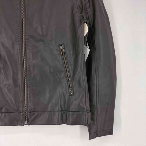 us フェイクレザー シングルライダースジャケット メンズ JPN:M