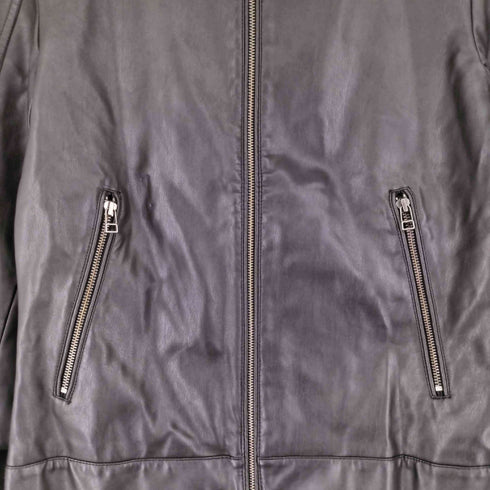 us フェイクレザー シングルライダースジャケット メンズ JPN:M