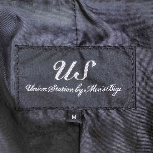 us フェイクレザー シングルライダースジャケット メンズ JPN:M