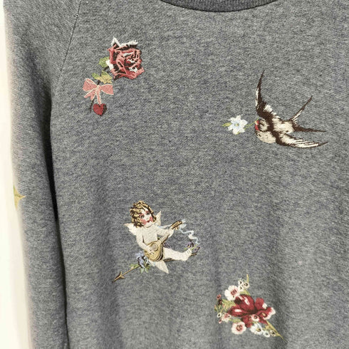ロイスクレヨン Lois CRAYON 日本製 刺繍デザイン プルオーバー スウェット レディース JPN:M