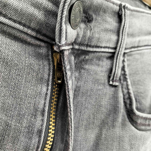 マザー mother THE HUSTLER ANKLE FRAY USA製 アンクルフレアカットオフデニムパンツ レディース US:26-27