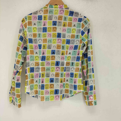 スタジオピッコーネ STUDIO PICONE バンドカラー総柄 L/S シャツ レディース