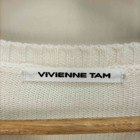 ヴィヴィアンタム VIVIENNE TAM 22AW 異素材 L/S ニット ワンピース レディース 38
