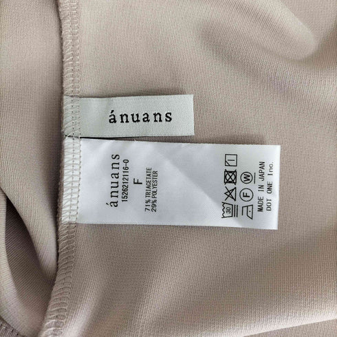 アニュアンス anuans トリアセギャザードレープカットトップス レディース FREE