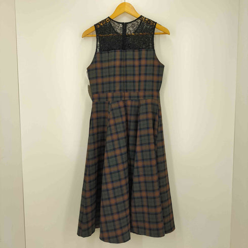 ロイスクレヨン Lois CRAYON レース チェック ノースリーブ ワンピース レディース JPN:M