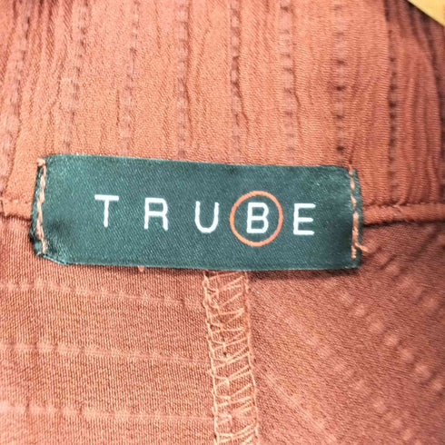 trube シワ加工 ロングコート レディース