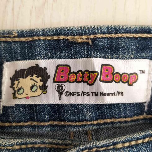 ベティー BETTY BOOP Y2K バタフライプリント betty刺繍 デザイン ストレートパンツ レディース JPN:L