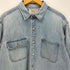 ポロラルフローレン POLO RALPH LAUREN 80S 白タグ ガチャポケ デニム ワーク シャツ メンズ import:XL