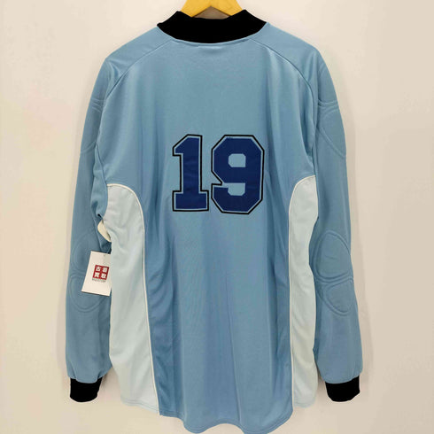 ナイキ NIKE 90-00S TEAMタグ 英国製 スウッシュロゴ ナンバリング 19 パイピング 切替 ゴールキーパー プルオーバー モックネック ジャージ メンズ import:XL