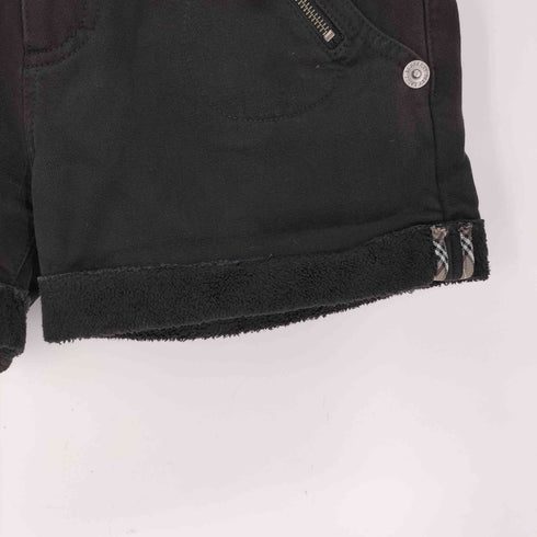 バーバリーブルーレーベル BURBERRY BLUE LABEL デニム ショートパンツ 裏地ボア レディース JPN:38