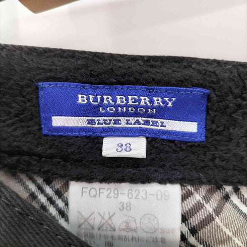 バーバリーブルーレーベル BURBERRY BLUE LABEL デニム ショートパンツ 裏地ボア レディース JPN:38