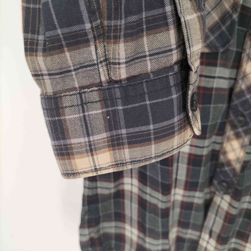 オールセインツ ALLSAINTS MASTHOPE LS SHIRT 切替 チェックシャツ メンズ import:XS