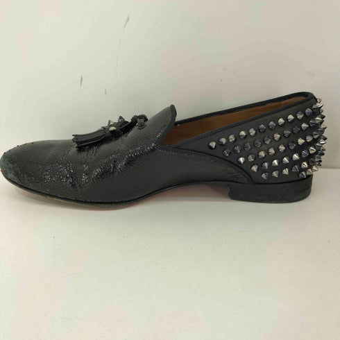 クリスチャンルブタン CHRISTIAN LOUBOUTIN Tassilo Flat タッセルフラットローファー スパイク エナメル メンズ EUR:40