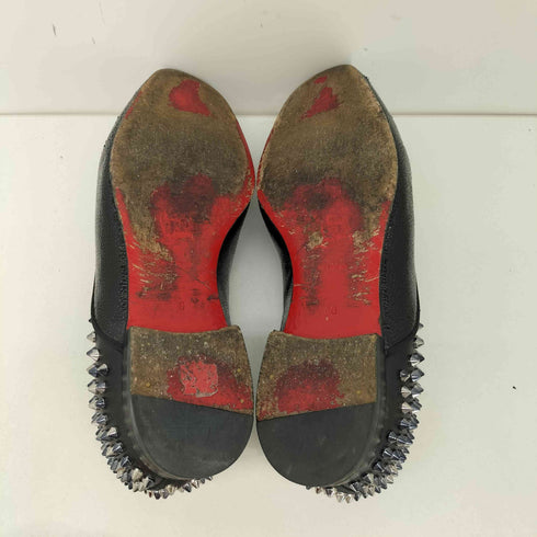 クリスチャンルブタン CHRISTIAN LOUBOUTIN Tassilo Flat タッセルフラットローファー スパイク エナメル メンズ EUR:40