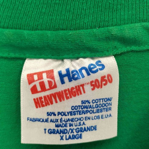 ヘインズ Hanes 90s USA製 シングルステッチ プリントクルーネック 半袖 Tシャツ メンズ XL