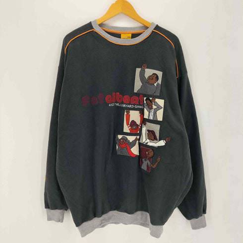 プラティナムフブ platinum fubu USA製 ワッペンプリントクルーネック 半袖Tシャツ メンズ L