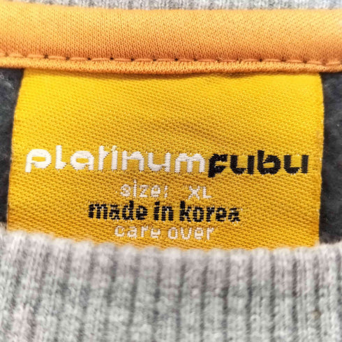 プラティナムフブ platinum fubu USA製 ワッペンプリントクルーネック 半袖Tシャツ メンズ L